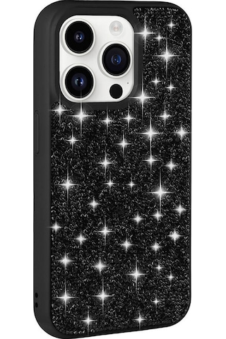 Apple Uyumlu iPhone 14 Pro Kılıf Parlak Taşlı Tasarım Pırlanta Kılıf