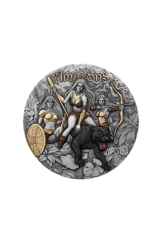 Agakulche Amazonlar Altın Kaplama Gümüş Sikke Coin