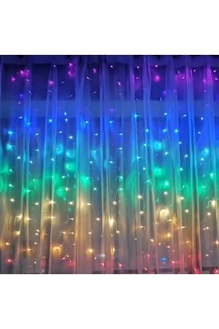 Perde Led 240 Ledli 8 Fonksiyonlu Dekor Lambası Rgb Diğer
