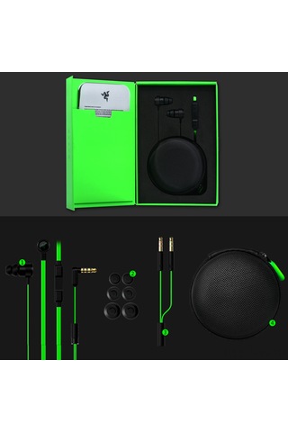Tenfowee Razer Hammerhead Pro V2 Kulak İçi Oyun Kulaklığı - Mikrofonlu, Derin Bass, Gürültü Önleme, 3 Düğmeli Kontrol