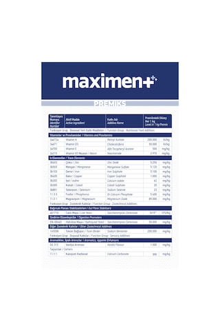 Vioment Maximent 20 Kg - Ruminant Hayvanlarda; Maksimum Destek -