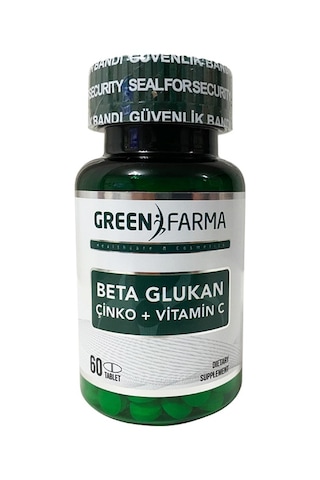 Green Farma Beta Glukan -Vit C -Zn 60 Tablet