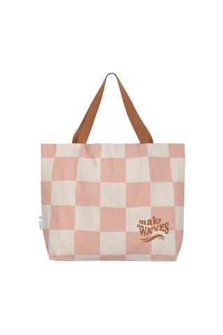 Lassig Plaj Çantası Gots Check Pattern Peach Sea Salt Pembe