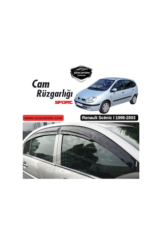 Renault Scenic 1 1998-2003 Uyumlu Mugen Cam Rüzgarlığı Seti Piano Black 4'lü İthal 00 Şüscaroto Aksesuar