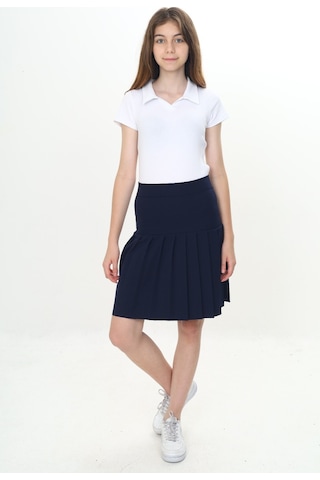 Toontoy Kız Çocuk Yarı Piliseli Okul Etek Lacivert