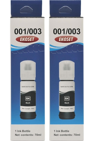 Ekoset Epson L1110 L3110 L3111 L3150 Siyah Uyumlu Mürekkep 70 ML 2