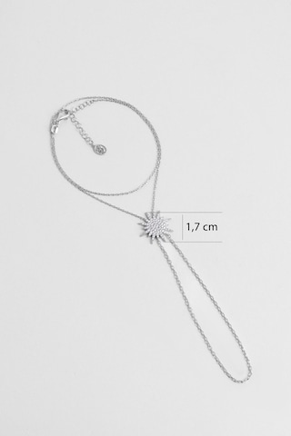 Zühre Yıldızı 18 Ayar Beyaz Altın Kaplama 36 Cm Gümüş Şahmeran Rodyum
