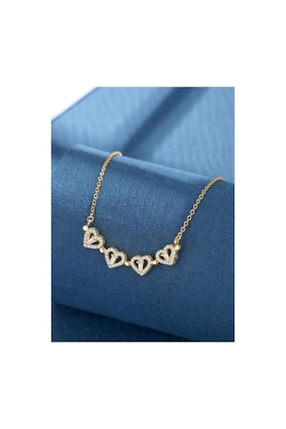 Stainless Steel Çelik Kolye Gold