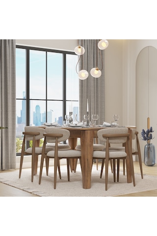 Sephia Açılır Yemek Masası - Oslo Ceviz 160x75x90 Cm Ceviz