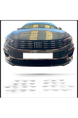 Fiat Egea Krom Ön Panjur 2021 Üzeri Uyumlu 8 Parça Makyajlı Kasa Fiat Egea Krom Ön Panjur 2021 Üzeri Uyumlu 8 Parça Makyajlı Kasa
