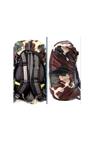Omeniv 65-80lt Camo Sırt Çantası Kılıf Toz Yağmur Kılıfı Kamp Çok Renkli