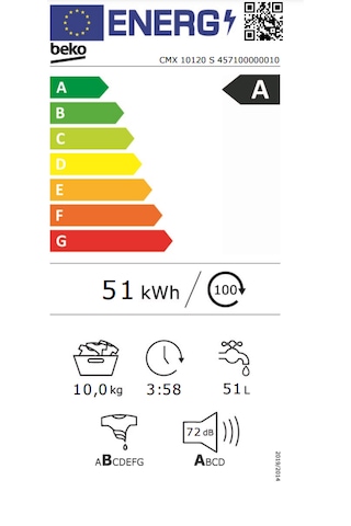 Beko CMX 10120 S 1200 Devir 10 KG Çamaşır Makinesi