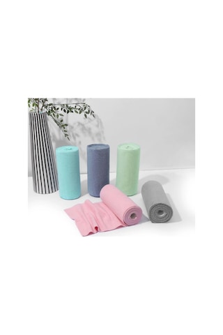 Fb Cup 20'li Rulo Mikro-fb Çok Amaçlı %100 Mikrofiber Temizlik Bezi 25x32 Kopart Kullan Turkuaz Gri - Mavi - Yeşil