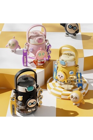 Kızlar Için Yüksek Estetik Değeri Olan Çocuk Su Bardağı, Yaz Yeni Plastik Bardak Tritan Çift Içecek Uygun Saman Fincan Sıcak820ml X50oz3 Diğer