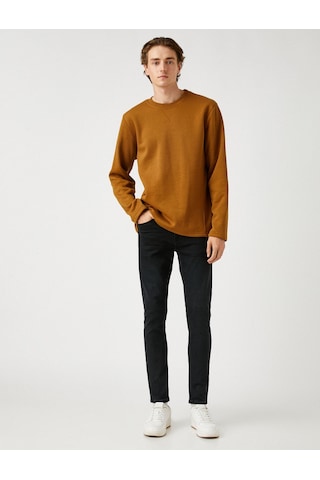 Koton Skinny Fit Kot Pantolon - Michael Jean Siyah 3wam40127bd 3WAM40127BD999 Siyah
