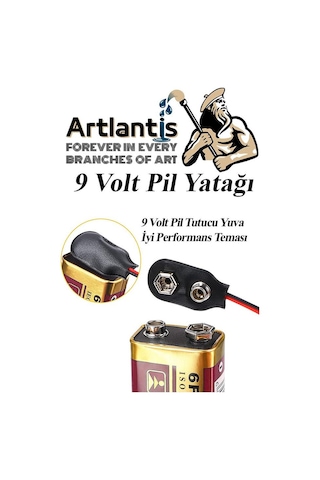 9 Volt Pil Yatağı 10 Adet 9v Pil Yuvası İkili 9v Pil Başlığı Pil Tutucu Okul Hobi Elektrik Deney