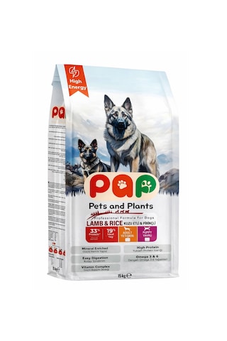 Pets And Plants Yavru Köpek Maması 15 Kg Kuzu Etli %33 Protein Büyük Irk Yüksek Enerji