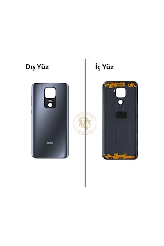 Xiaomi Redmi Note 9 Gece Yarısı Grisi Arka Pil Kapağı Batarya Kapağı Lazer Kesim Back Cover Çok Renkli