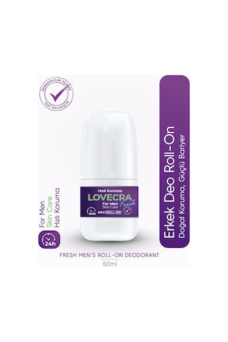 Doğal Erkek Deo Roll On 24 Saat Etkili Terleme Önleyici Ter Kokusuna Karşı Koruma Ferahlık 50 Ml