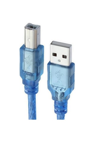 Powermaster Pm-3267 3 Metre Şeffaf Mavi Usb 2.0 Yazıcı Kablosu