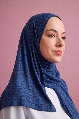 İmannooor Oryantal Kafes Siyah Jakarlı İpek Şal 70x200 Açık Pembe