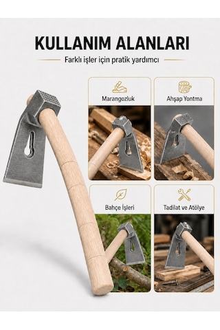500 Gr Çelik Keser Dayanıklı Çift Yönlü Ahşap Saplı Ergonomik