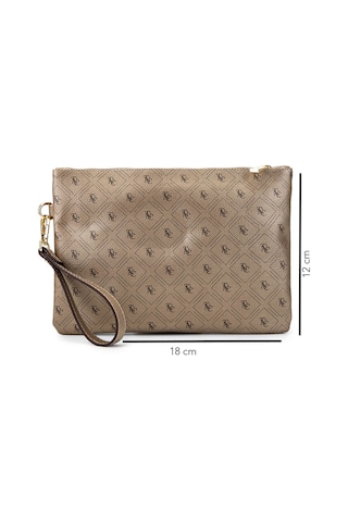 Tamer Tanca Kadın Suni Deri Altın Desen Clutch Çanta 743 2337 Bn Cnt Sk25-26 Altın Gfrj Altın