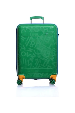 Benetton Orta Boy %100 Polipropilen Kırılmaz Valiz Yeşil Bnt2000 Yeşil