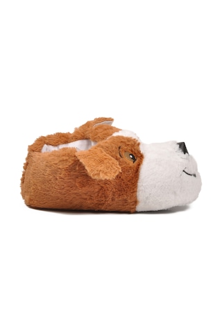 Açık Kahve Köpek Desenli Unisex Panduf 26k001 Sütlü Kahve