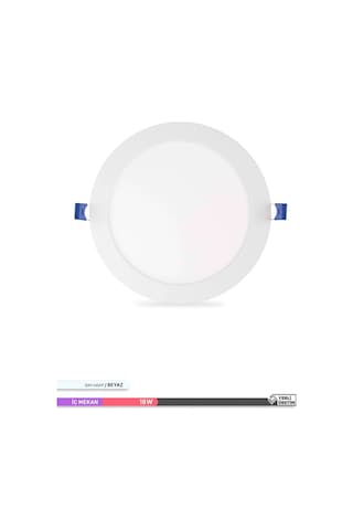 ACK Sıva Altı Yuvarlak LED Panel Armatür 6500K 18W AP01-01830 Beyaz