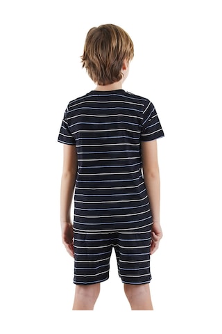Denokids Yelken Erkek Çocuk Çizgili Pijama Takım Renkli Çok Renkli