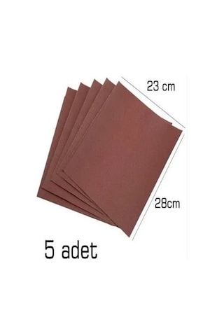 Su Zımparası 800 Kum Yumuşak Kağıt Yüksek Kalite 23x28 Cm 5 Adet