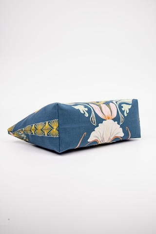 Fabric Craft Bag Portföy Çanta Fermuarlı Clutch Lacivert - Sarı
