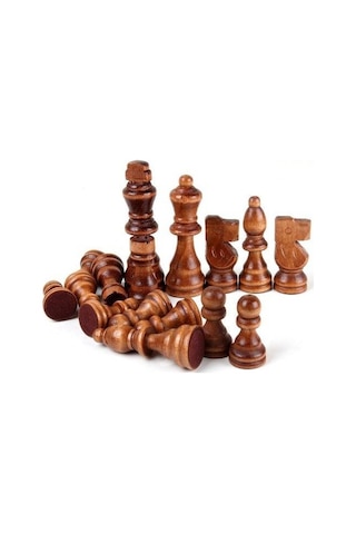 Ahşap Satranç Taşları No:35 Büyük 9cm