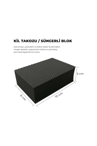 Detail Market Yüzey Temizleyici Süngerli El Kil Pedi 10x6 Cm