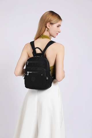Smart Bags Günlük Küçük Boy Su Geçirmez Krınkıl Kumaş Kadın Sırt Çantası Siyah
