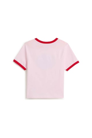 Vans Center Chest Ringer Kadın Tişört C-van000txswhtwht Pembe