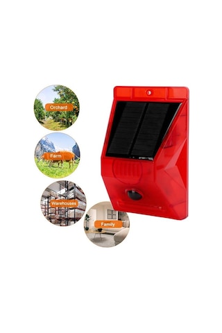 Powermaster Pm-26957 Sesli Hayvan Kovucu Alarm Cihazı Uzaktan Kumandalı Solar Panelli