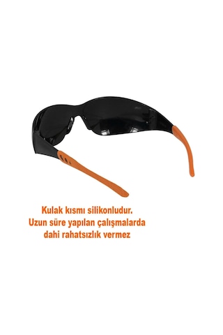 Iş Güvenlik Gözlüğü Kaynak Koruyucu Gözlük S500 Siyah