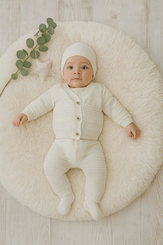 İklimix Triko Hastane Çıkışı Unisex Beyaz