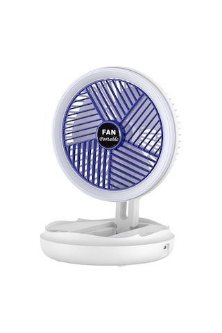 Taşınabilir Elektrikli Masaüstü Fan Çok Fonksiyonlu 5219 Beyaz
