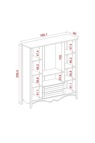 Meltem Kids Dream Genç Odası Dört Kapılı Dolap