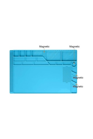 Silikon Çalışma Tamir Pedi S180 555x350mm Isıya Dayanıklı Manyetikli