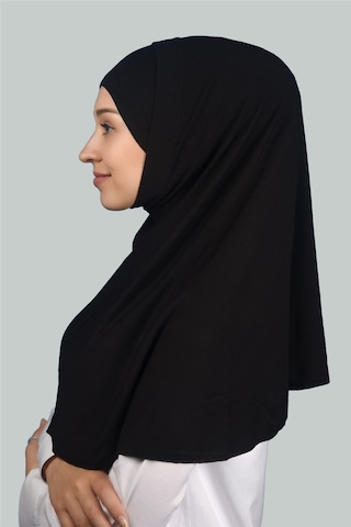 Altobeh İkili Set Pratik Eşarp Hazır Türban ve Hijab Tesettür Bonesi (XL) - Siyah