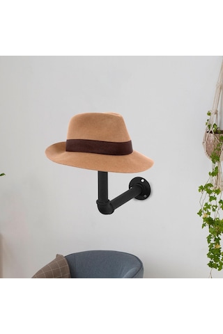 Suntek Şapka Tutucu Duvara Montaj Metal Modern Braketi Gri