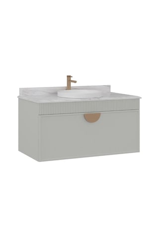 Orka Molino 120 Cm Kaşmir Banyo Dolabı Takımı Navaro/antrasit