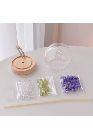 Led Işıklı Kendin Yap Lale Cam Küre