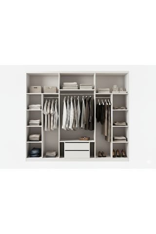 Seren Mdf 6 Kapaklı Gardırop Ve Yatak Odası Takımı Başlık Dahil Baza Hariç