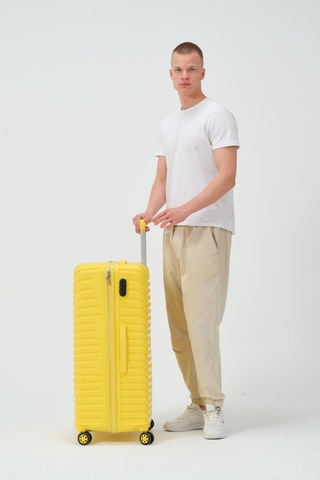 Keo-plus Sarı Büyük Boy Silikon Kırılmaz Pp Valiz Sarı