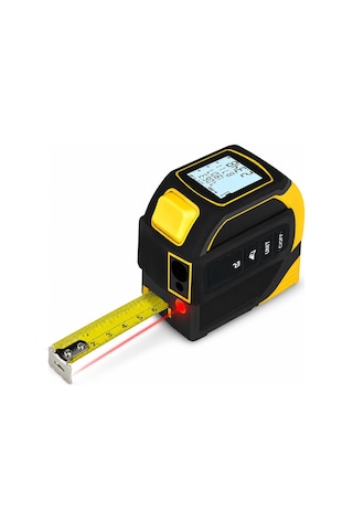 Oseay 3 Ü 1 Arada Şarjlı Lazer Metre 60 M 5 M Çelik Şerit Metre Ve Çapraz Lazer Hizalama
